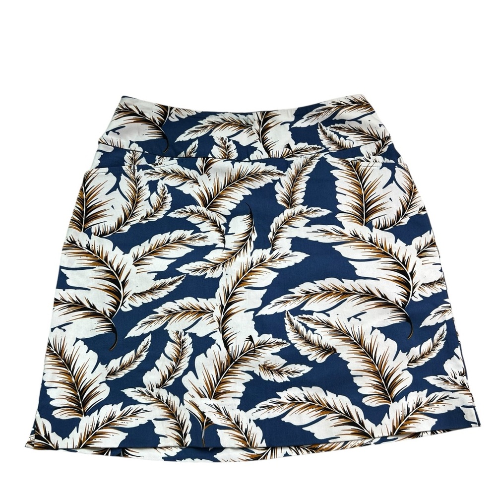 Tropical Leaf Print Skort